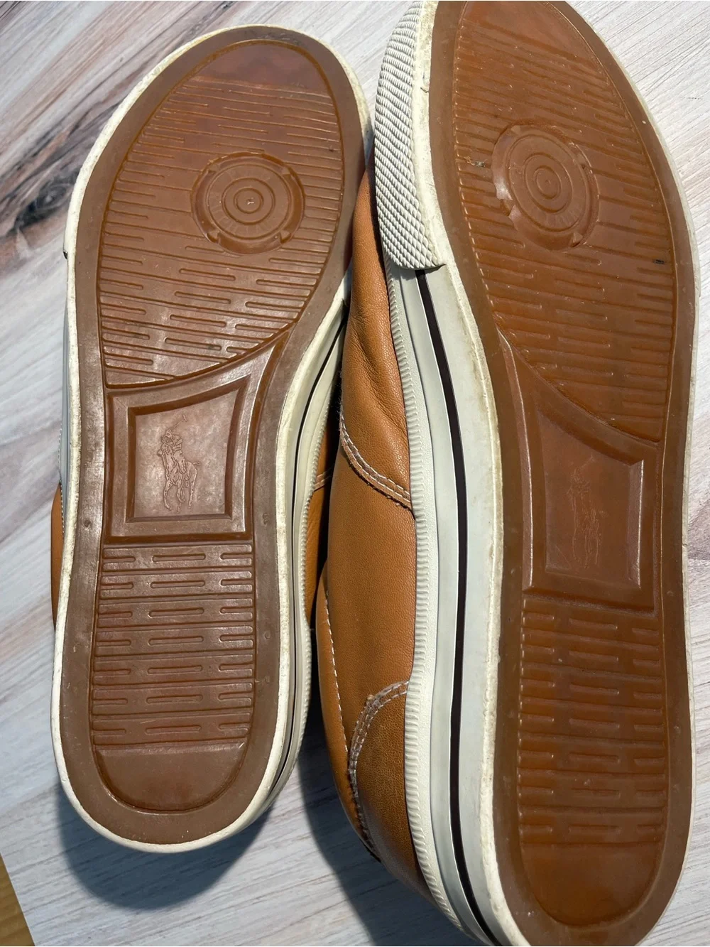 Polo by Ralph Lauren Tan Leather Boat Shoes